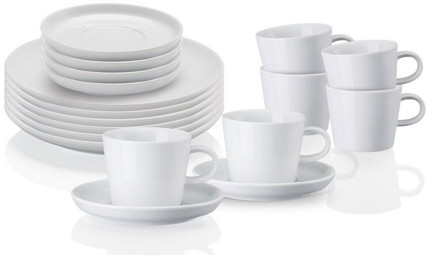 ARZBERG Kaffeeservice Kaffeeset 18-tlg. (18-tlg), 6 Personen, Porzellan, Porzellan, spülmaschinenfest und mikrowellengeeignet Bild 1