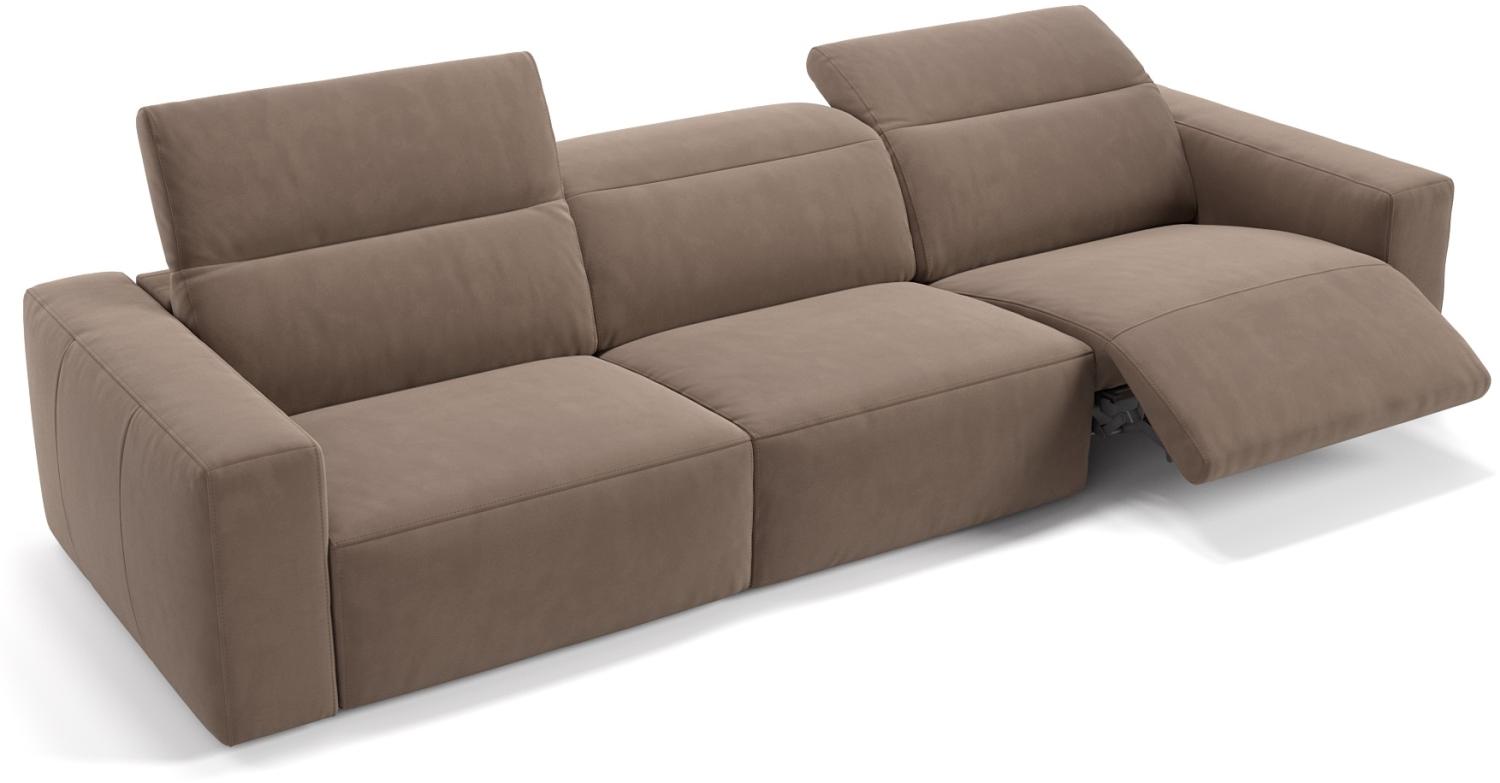 Sofanella Stoffsofa LENOLA Dreisitzer Stoffgarnitur XXL-Couch in Hellbraun Bild 1