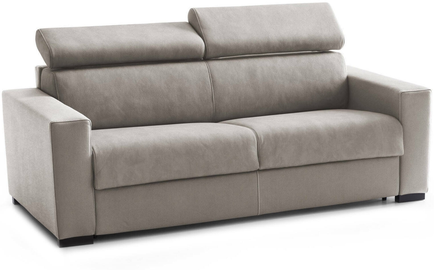 Dmora 2-Sitzer Schlafsofa Annalara, drehbares Sofa zum Öffnen, verstellbare Kopfstützen und Standardarmlehnen, 100 % Made in Italy, 180 x 95 x 85 cm, Taupe Bild 1