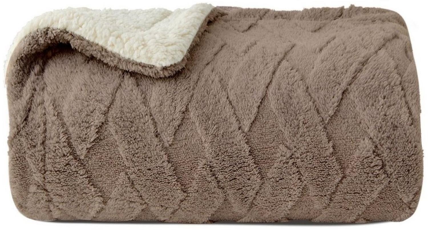 Wohndecke MT09, KEAYOO, Sherpa Fleece Warm Decke Kuscheldecken für Bett, Sofa und Couch Bild 1