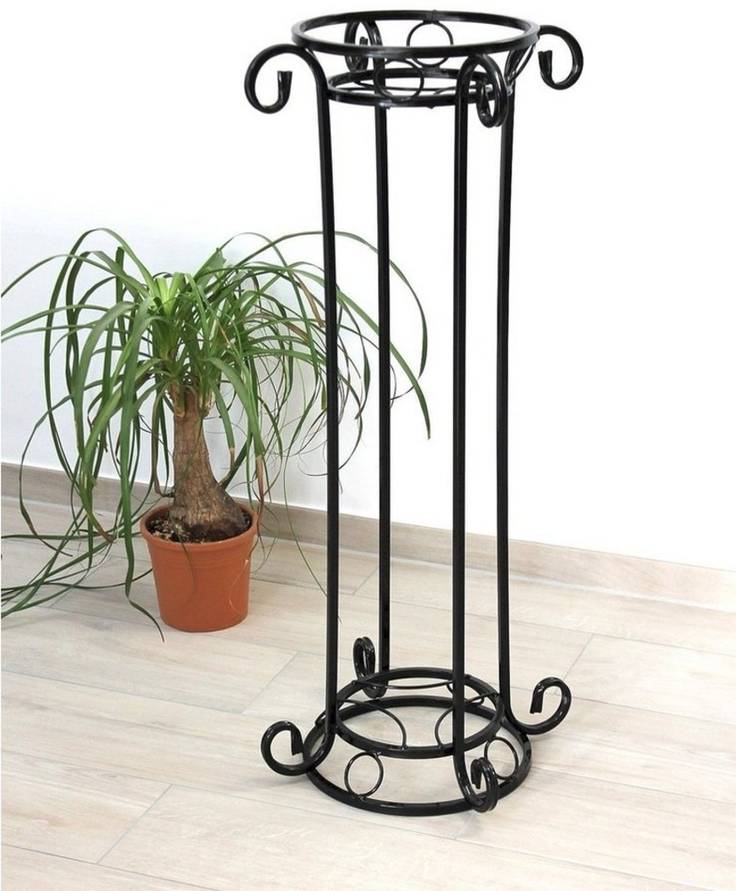 DanDiBo Blumenständer Blumensäule Metall Schwarz 97 cm KW042 Blumenhocker Pflanzenständer, Pflanzensäule Bild 1