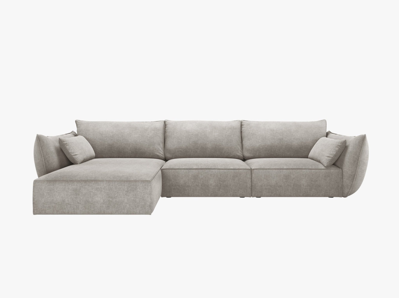 Micadoni Ecksofa Kaelle 4-Sitzer Links Chenille Over The Horizon Hellgrau Bild 1