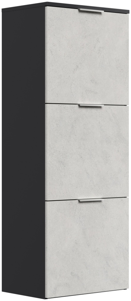 Schuhschrank Domus-L 3 Klappen 12 Paar Schuhe Stein : Stein / Grafit Bild 1