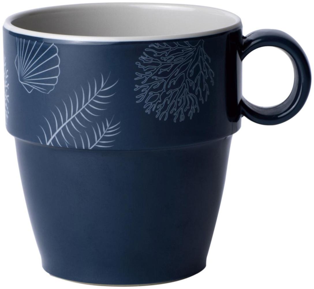 Kaffee Pot Mug, Melamin, navy weiss - Serie Living einzeln Bild 1