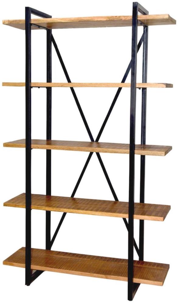 Bücherbord 117 x 190 x 36 cm Liverpool Metall-Gestell schwarz matt Bild 1