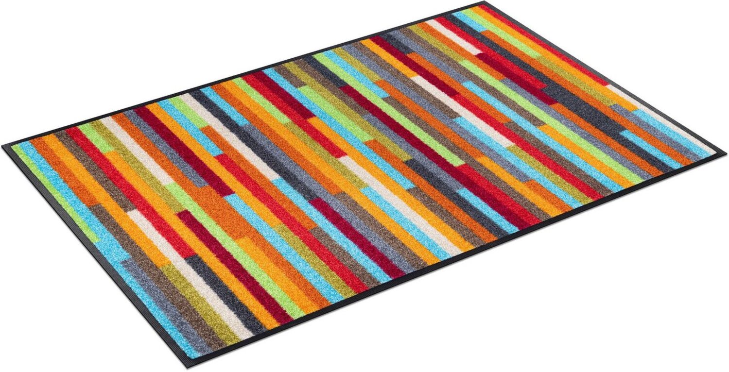wash+dry by Kleen-Tex Fußmatte Mikado Stripes, rechteckig, Höhe: 7 mm, Schmutzfangläufer, modernes Streifen Design, rutschhemmend, waschbar Bild 1
