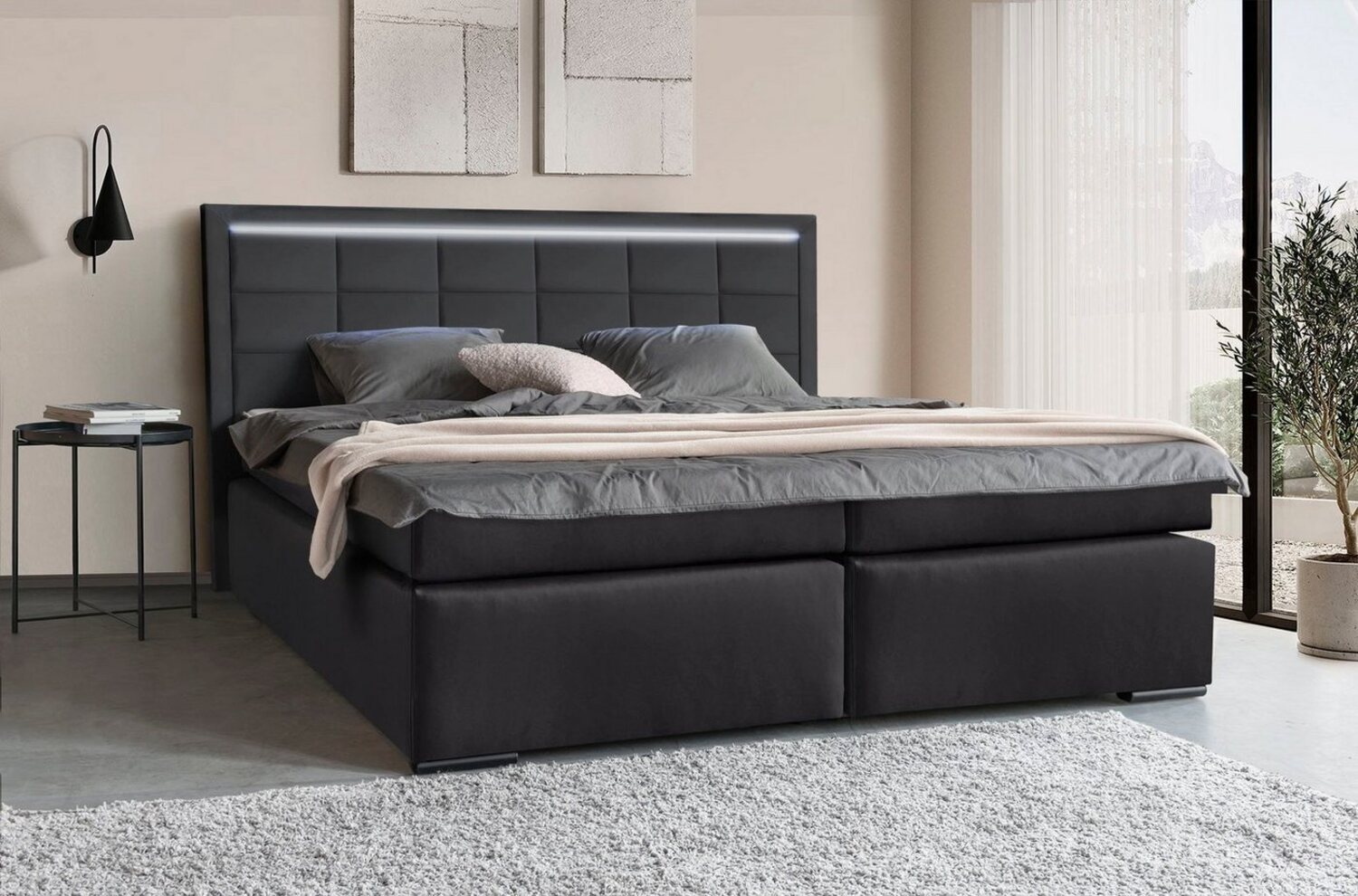 COLLECTION AB Boxspringbett 30 Jahre Jubiläums-Modell Athena, in H2,H3 & H4, inkl. LED-Leiste Bild 1