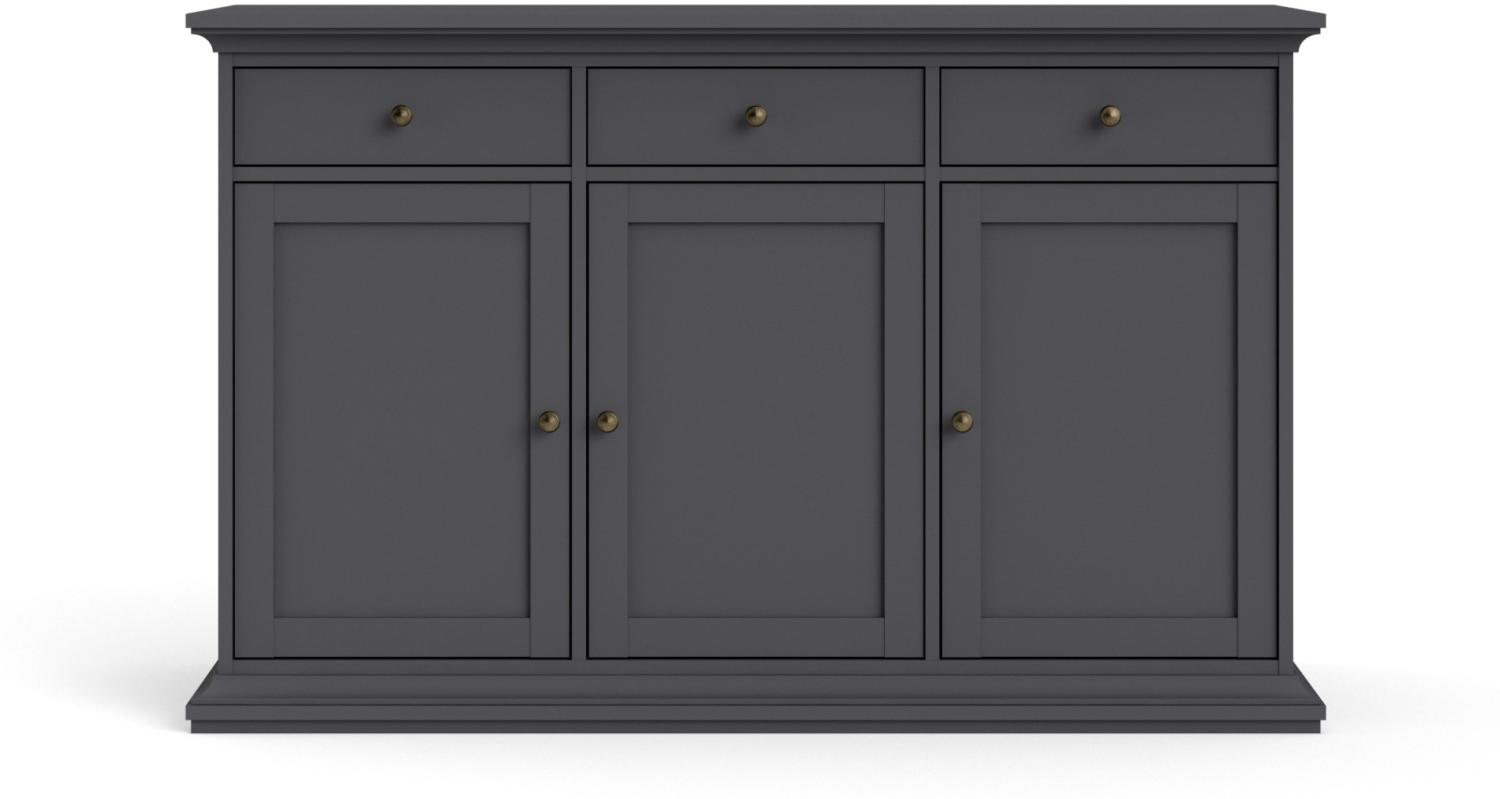 Venedig Sideboard Kommode Konsolentisch Wohnzimmer Gästezimmer matt grau Bild 1