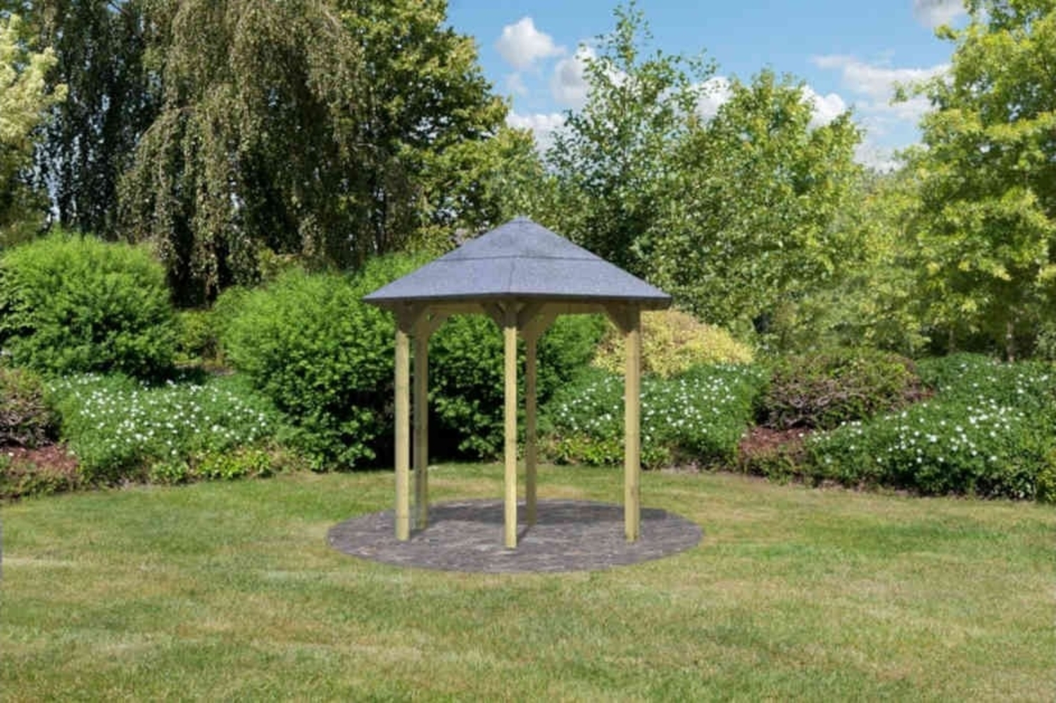 Karibu Pavillon Eco Lissabon im Set mit Schindeln Bild 1