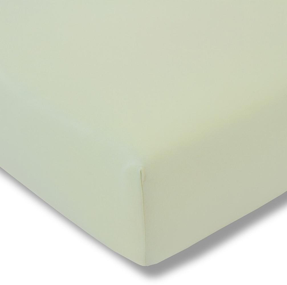 ESTELLA Spannbetttuch Zwirnjersey | Verde | 150x200 cm | passend für Matratzen 140-160 cm (Breite) x 200-220 cm (Länge) | trocknerfest und bügelfrei | 97% Baumwolle 3% Elastan Bild 1