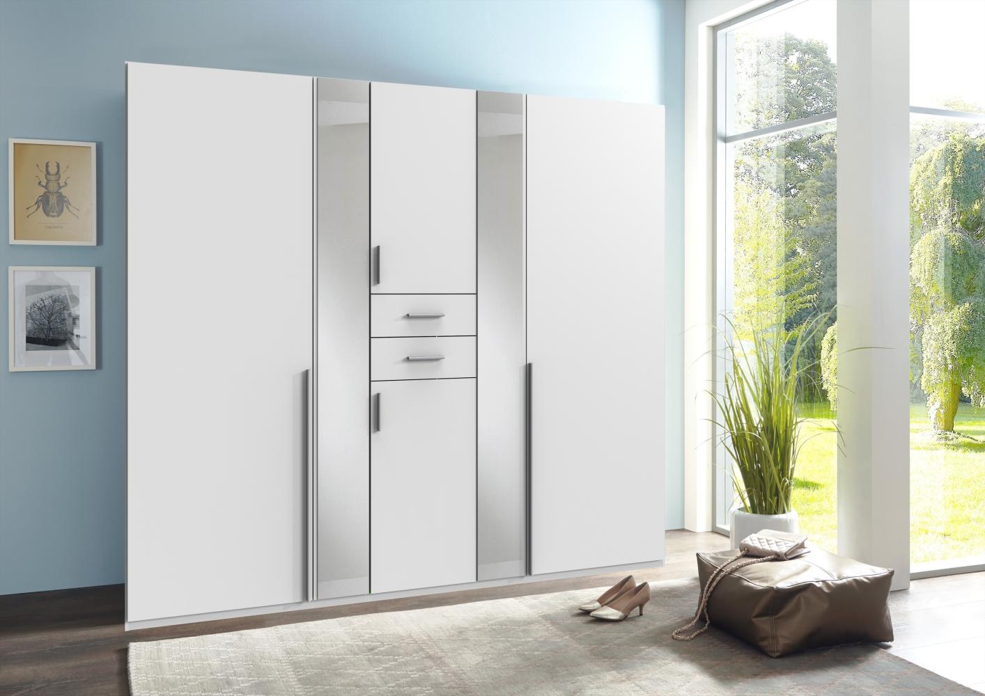 Kleiderschrank >VANEA< (BxHxT: 225x210x58 cm) in WEISS - 225x210x58cm (BxHxT) Bild 1