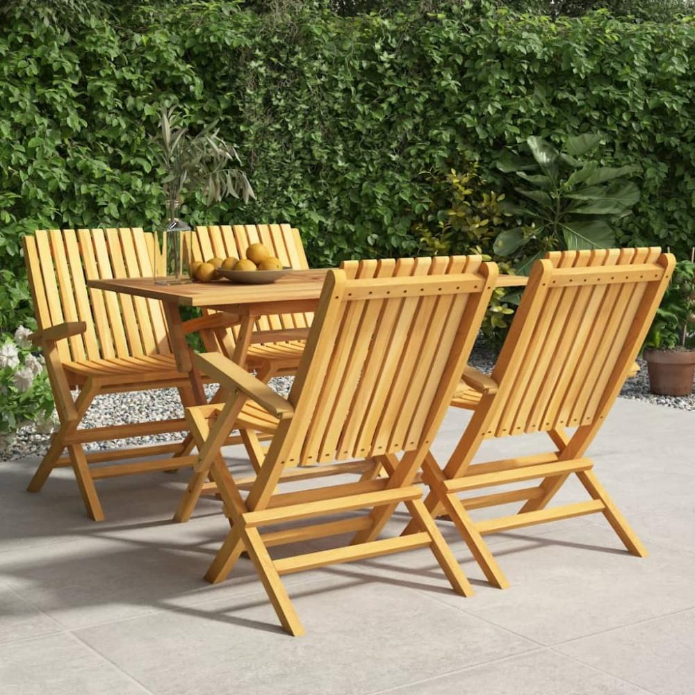 vidaXL 5-tlg. Garten-Essgruppe Massivholz Teak 3155005 Bild 1