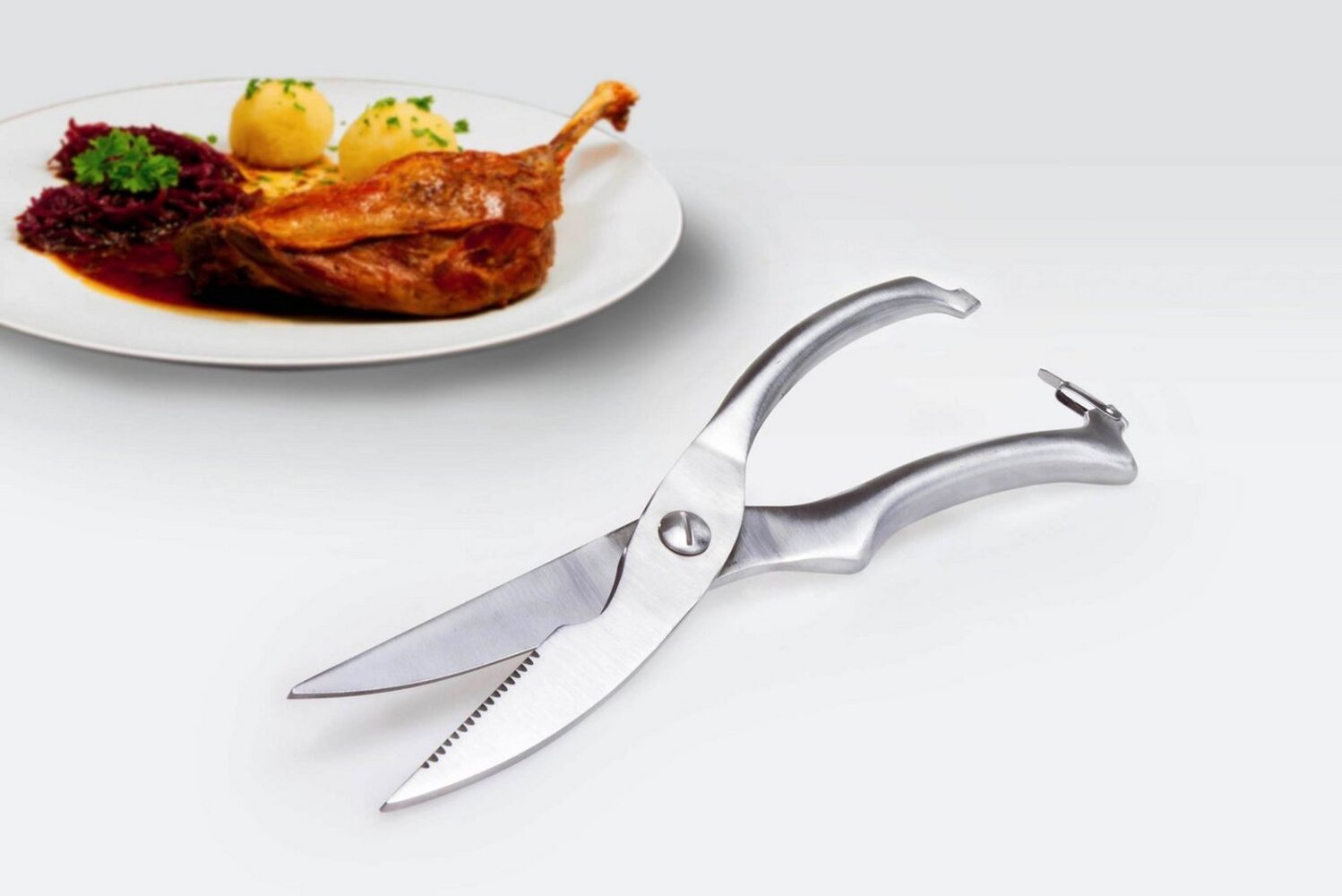 GSD HAUSHALTSGERÄTE Geflügelschere, formschön, ideal für Nutzung an Tisch und Tafel, Edelstahl Bild 1