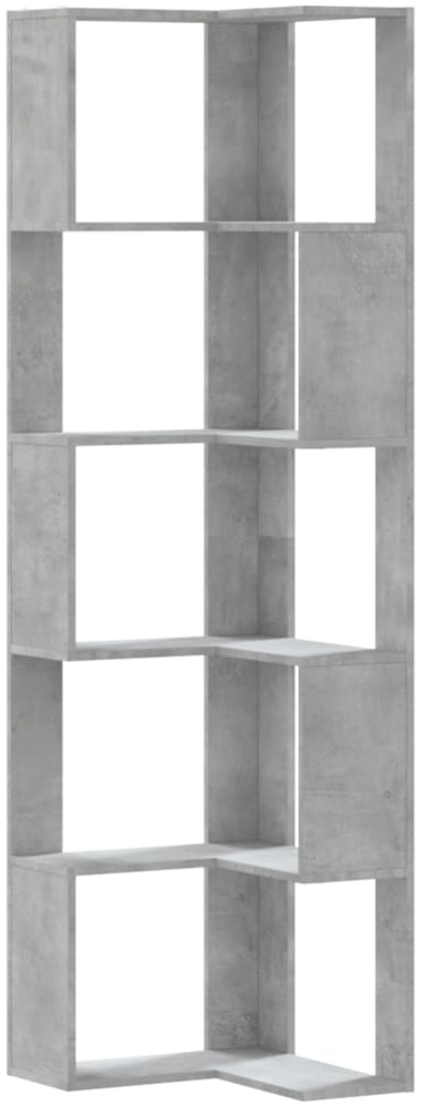 vidaXL Eck-Bücherregal 5 Böden Betongrau 50x50x179 cm Holzwerkstoff 852585 Bild 1