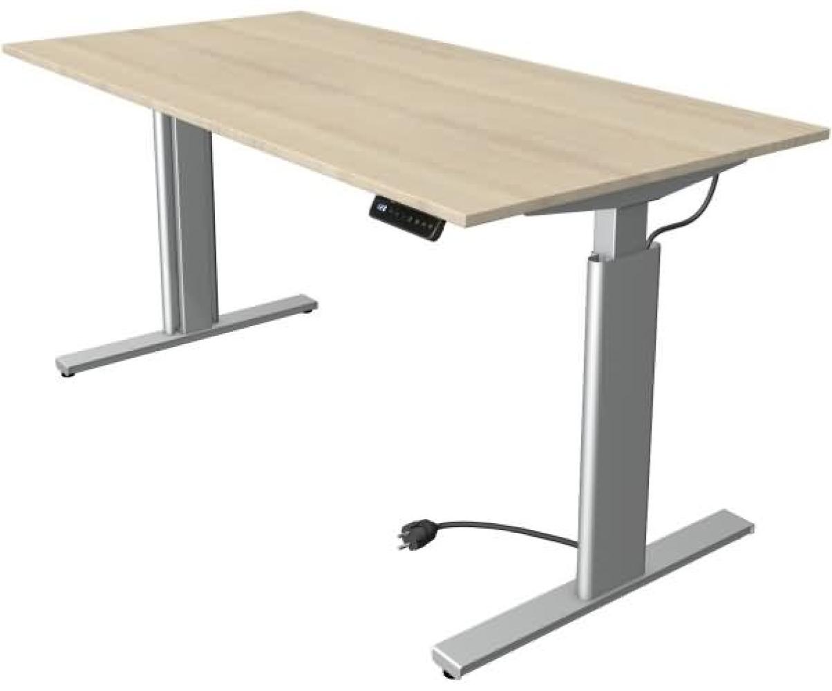 Kerkmann Schreibtisch Sitz-Stehtisch Move 3 silber 160x80x74-120cm elektr. höhenverstellbar ahorn Bild 1