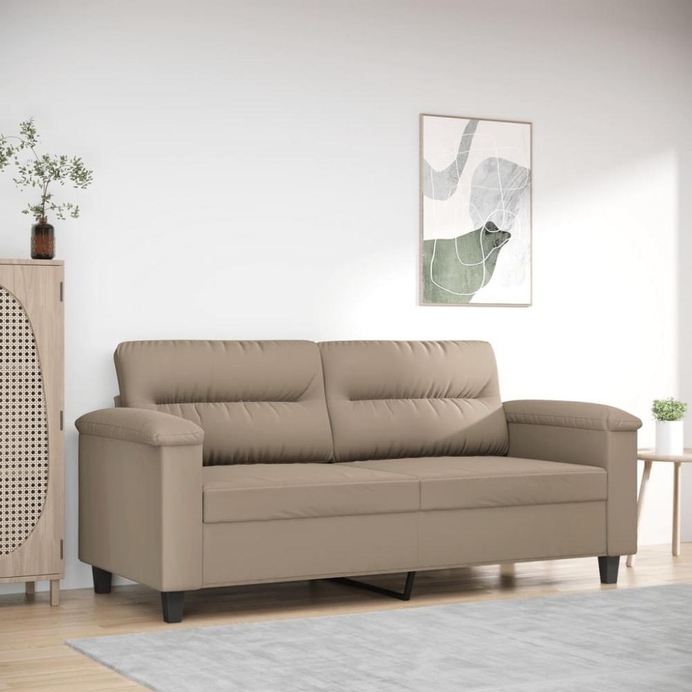 vidaXL 2-Sitzer-Sofa Taupe 140 cm Mikrofasergewebe 359561 Bild 1