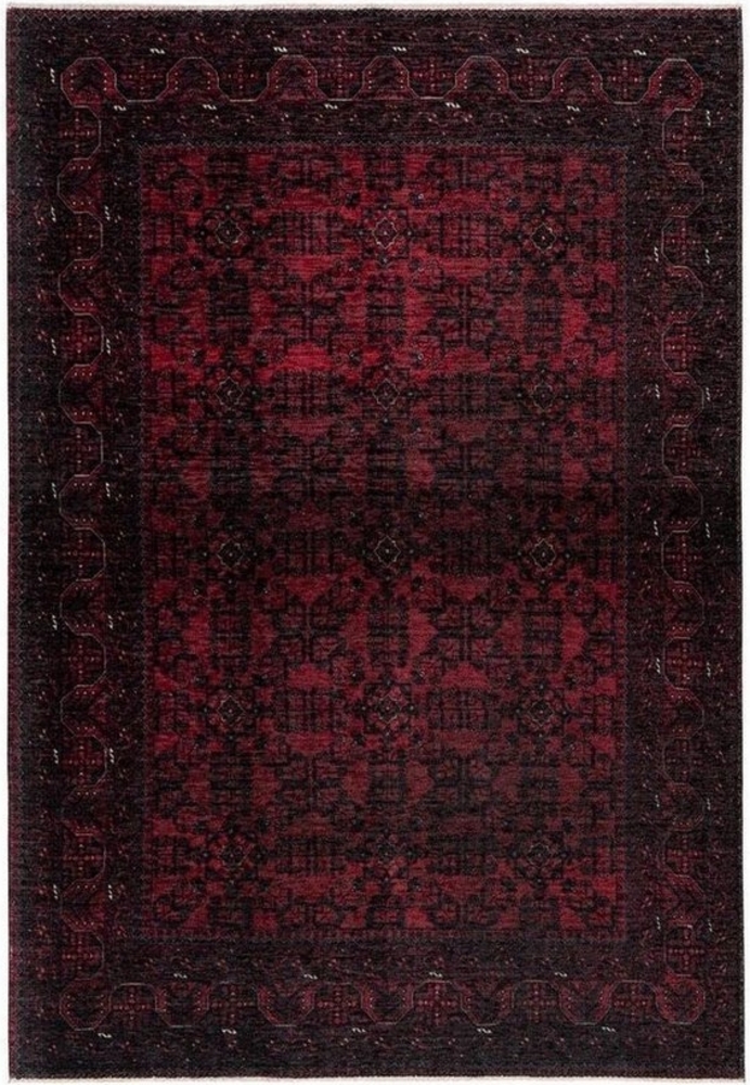 Qiyano Teppich Kurzflorteppich Mottled 300 Rot 120 x 170 cm, rechteckig, Höhe: 0.5 mm Bild 1