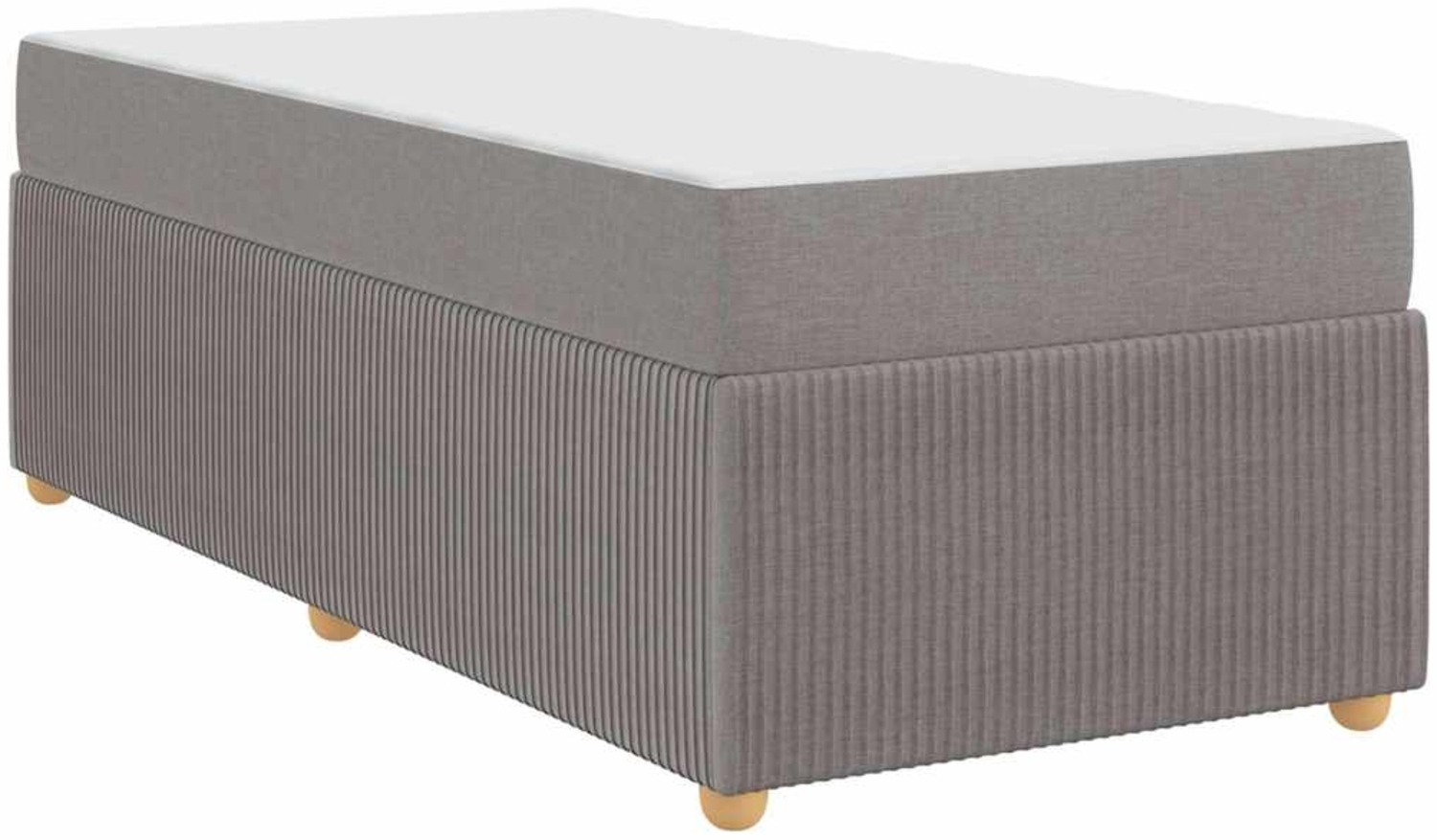 vidaXL Bettrahmen mit Matratze Taupe 90 x 200 cm Stoff 3398344 Bild 1