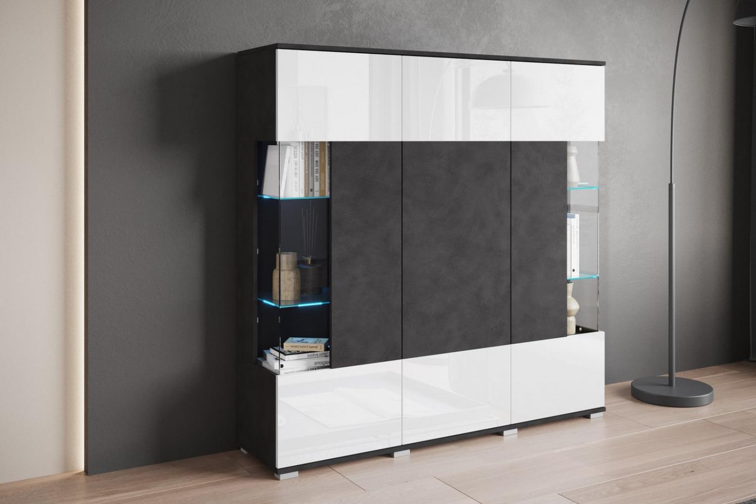 INOSIGN Highboard Kenia, Modernes Highboard, mit Glastüren, Breite 135 cm Bild 1