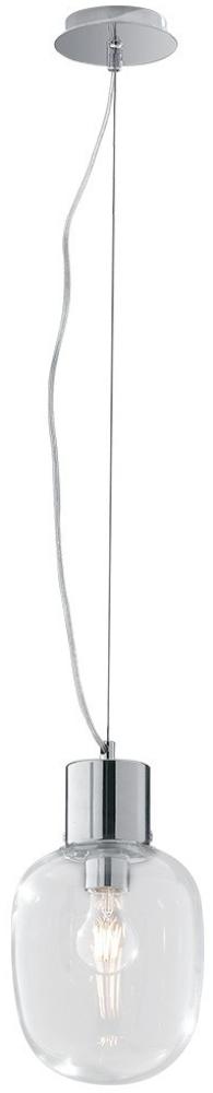 Pendelleuchte FELLINI Hängeleuchte Hänge Deckenleuchte Chrom Glas 1x E27 Bild 1