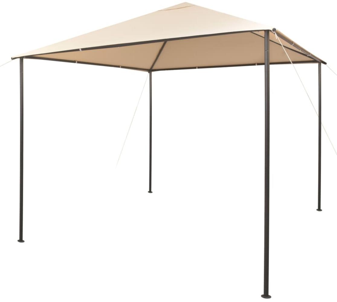 vidaXL Pavilion Partyzelt Überdachung 3x3 m Stahl Beige 43172 Bild 1