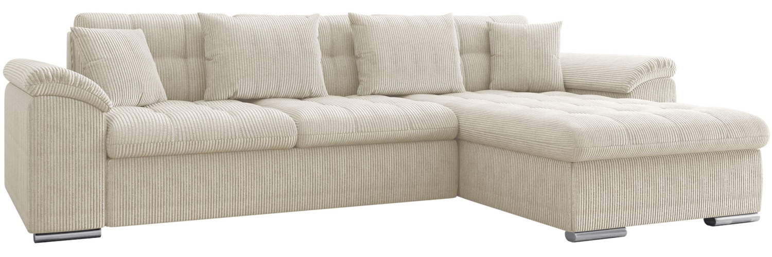 Ecksofa Diana Cord (Farbe: Poso 100, Seite: Rechts) Bild 1