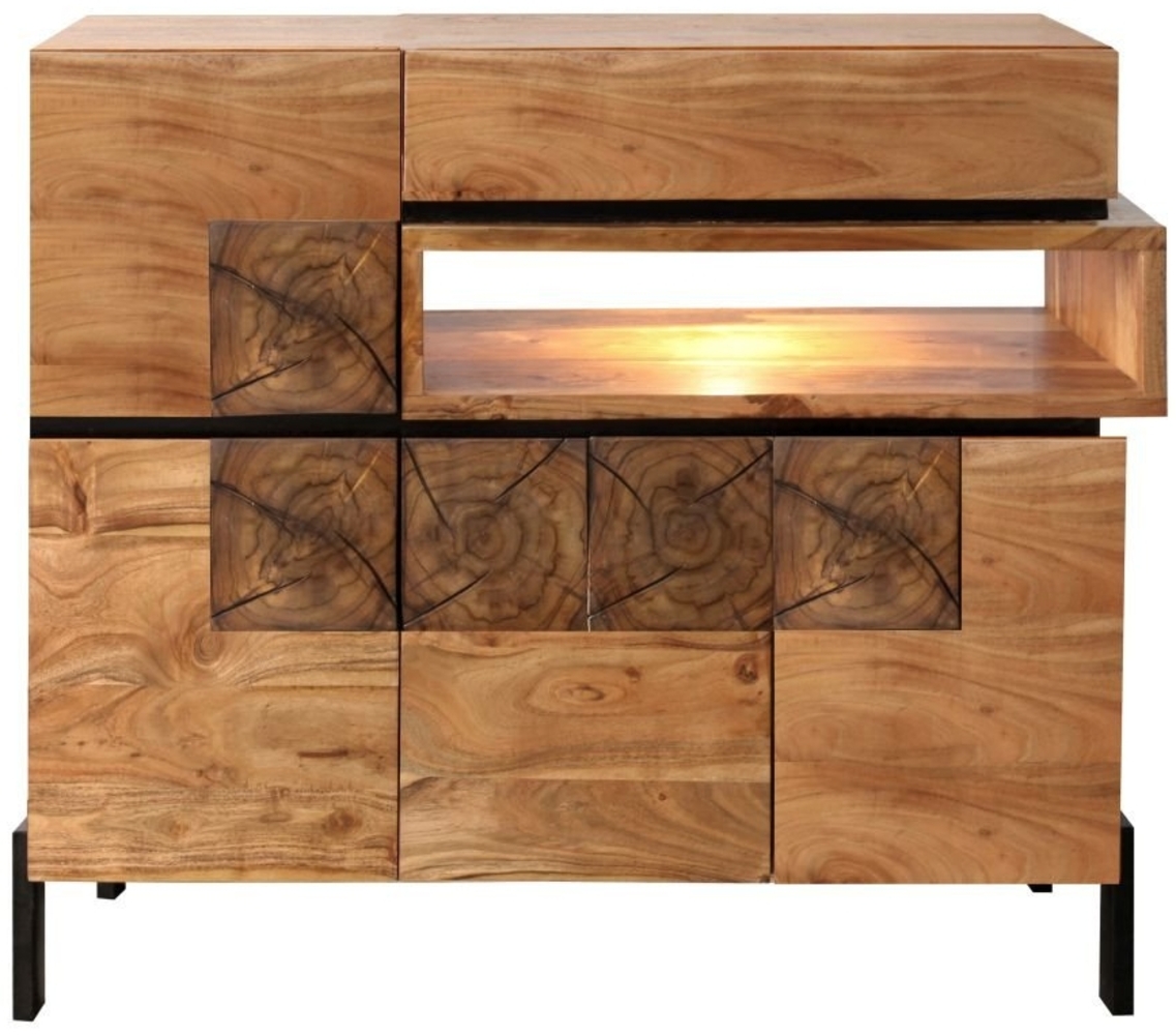 WOLF MÖBEL Sideboard (127 x 45 x 105), ROOT Highboard mit 4 Türen / 1 Schublade / 1 Ablage Bild 1