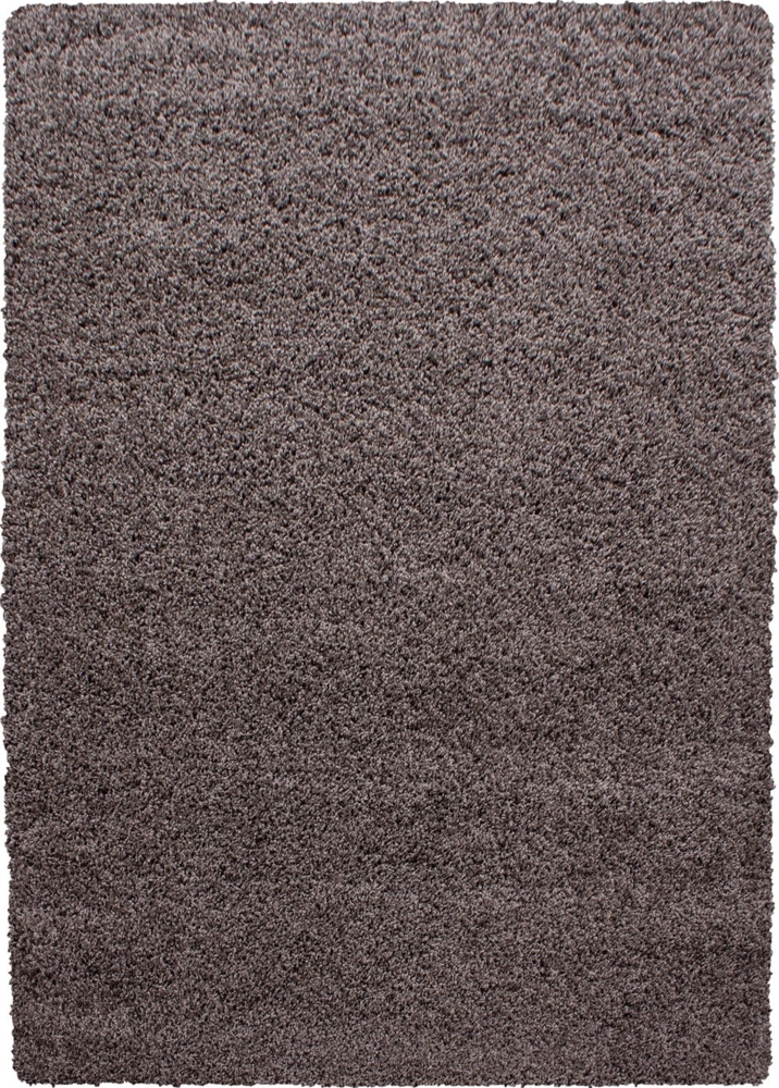Hochflor Teppich Lux rechteckig - 240x340 cm - Taupe Bild 1
