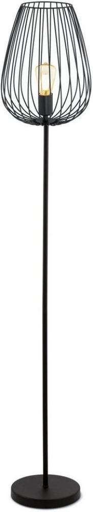 Eglo 49474 Stehleuchte Standleuchte NEWTOWN Stahl schwarz E27 max. 1X40W H:159,5cm Ø27,5cm mit Fußtrittschalter Bild 1