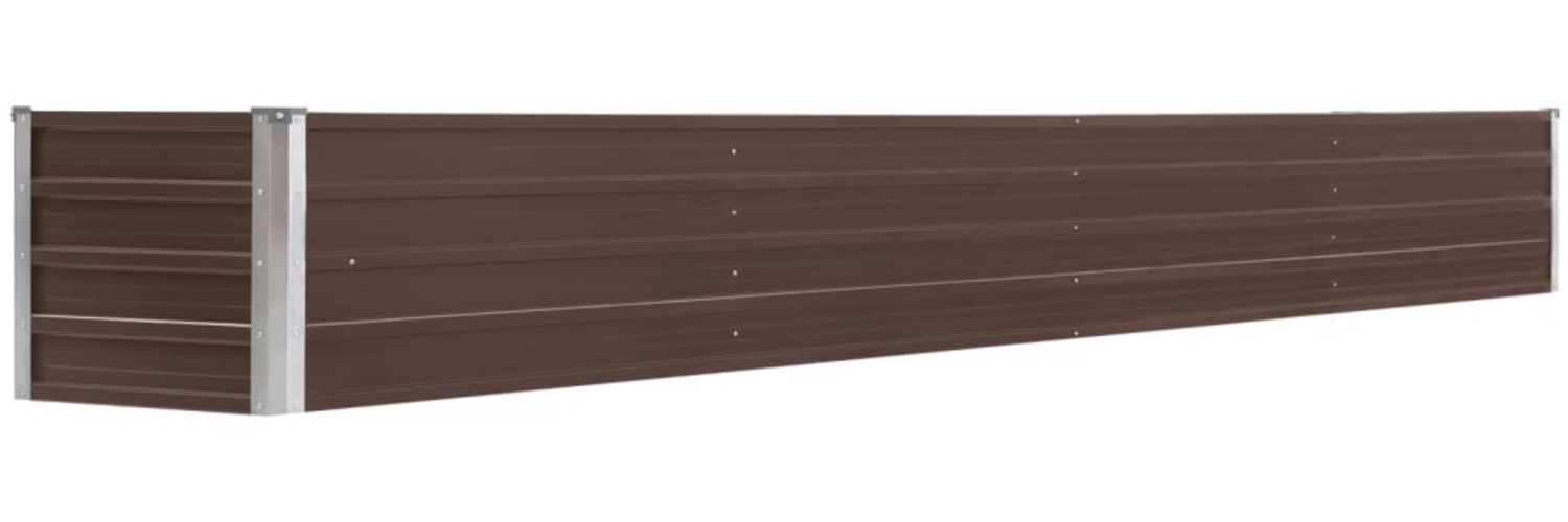 vidaXL Garten-Hochbeet Verzinkter Stahl 320×40×45 cm Braun 47054 Bild 1
