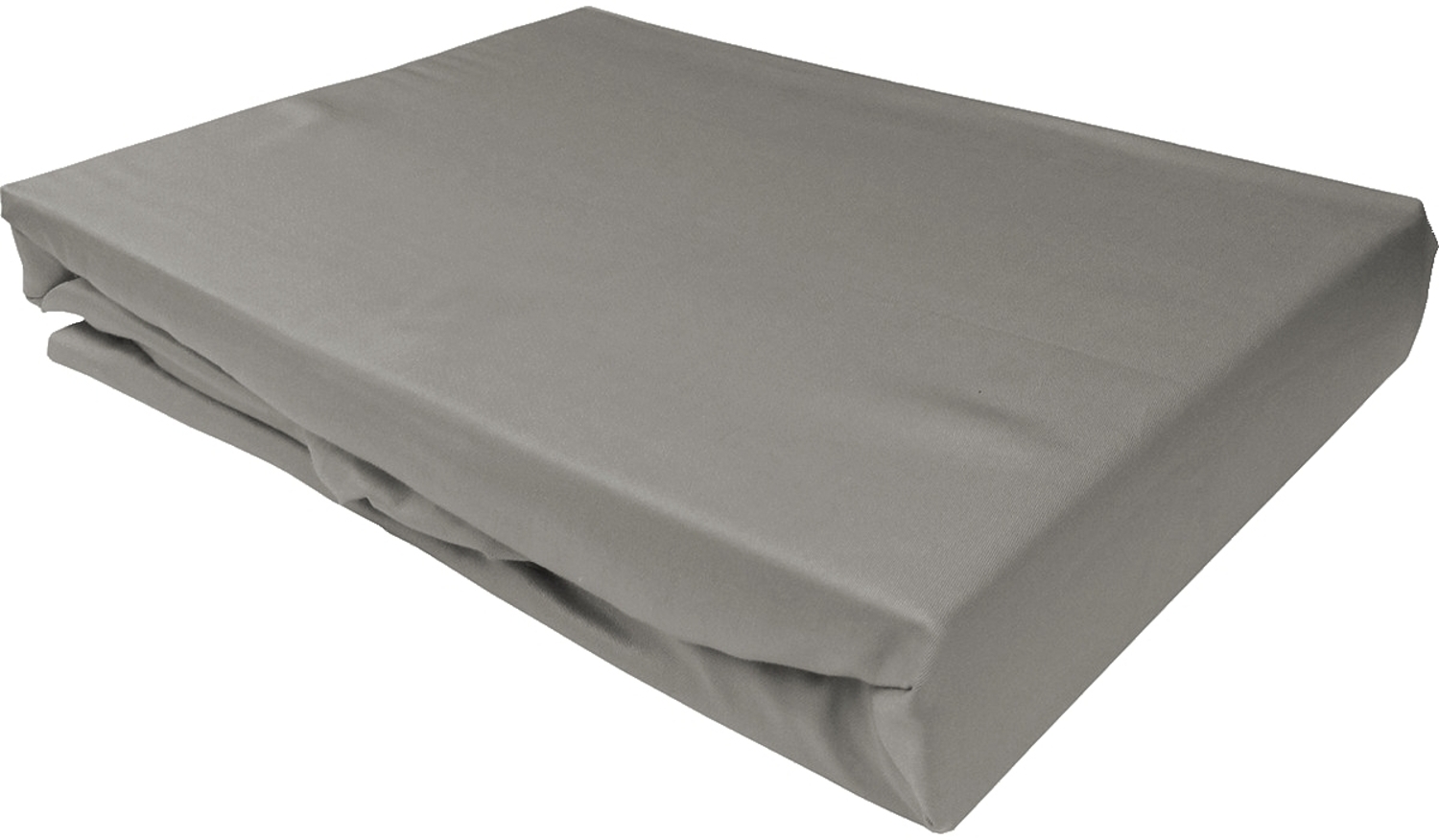 Bettwaesche-mit-Stil Mako-Satin Spannbettlaken dunkelgrau 90x200cm Höhe 31-40cm Bild 1