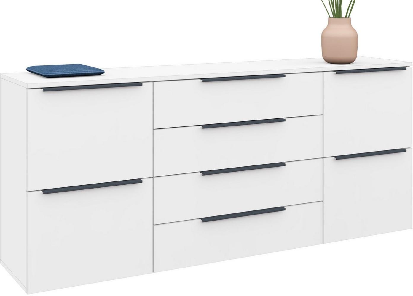 borchardt Möbel Sideboard Tom, Breite 166 cm, verstellbare Einlegeböden, lackierte Alu-Profilgriffe Bild 1