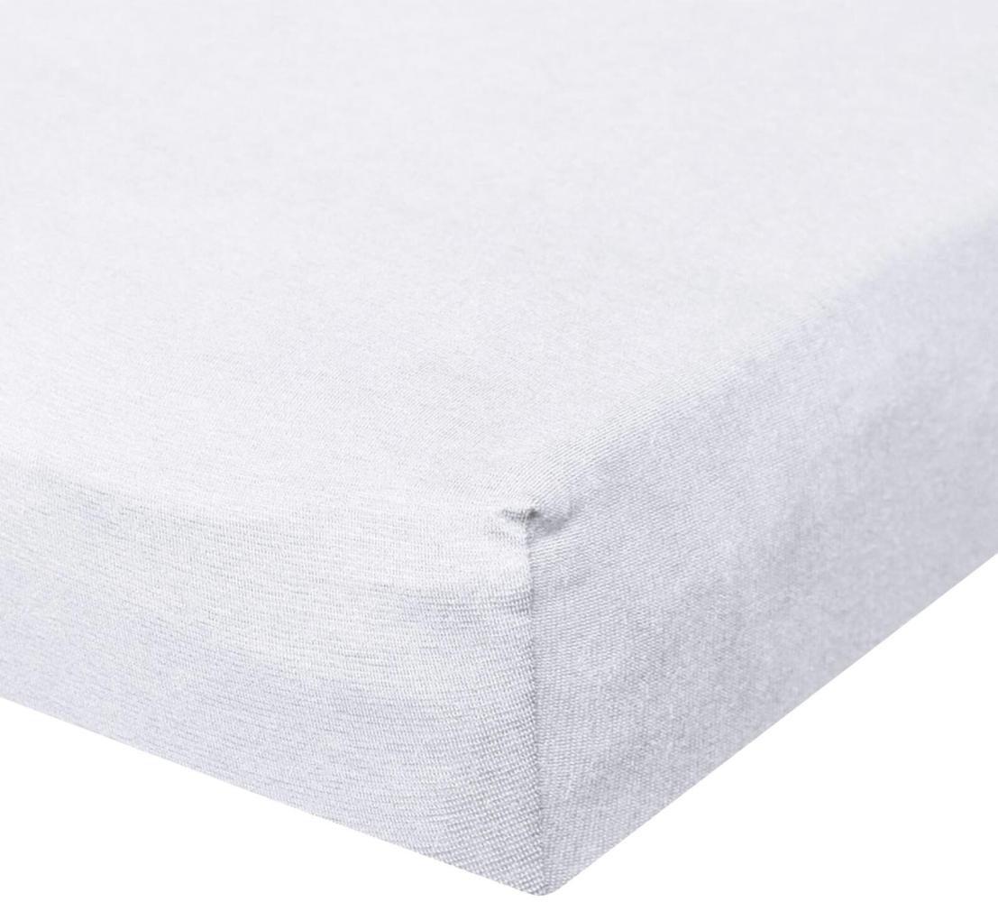 BettwarenShop Jersey Spannbetttuch Ultra-Stretch|200x220 - 220x240 cm| weiss Bild 1