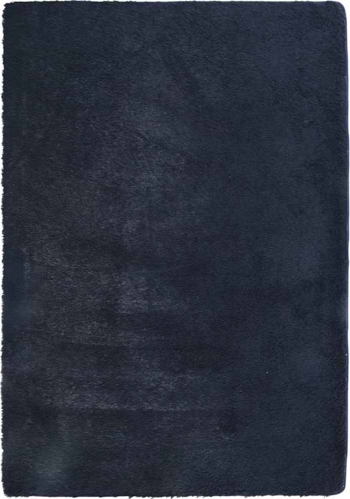 vidaXL Teppich Shaggy Hochflor NAVARRA Marineblau 120x170 cm Polyester 4102827 Bild 1
