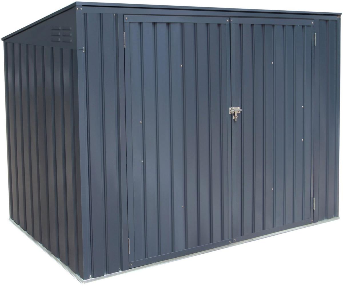 Westmann Metall Mülltonnenbox Gerätebox 73 | Dunkelgrau | 100x235x131 cm Bild 1