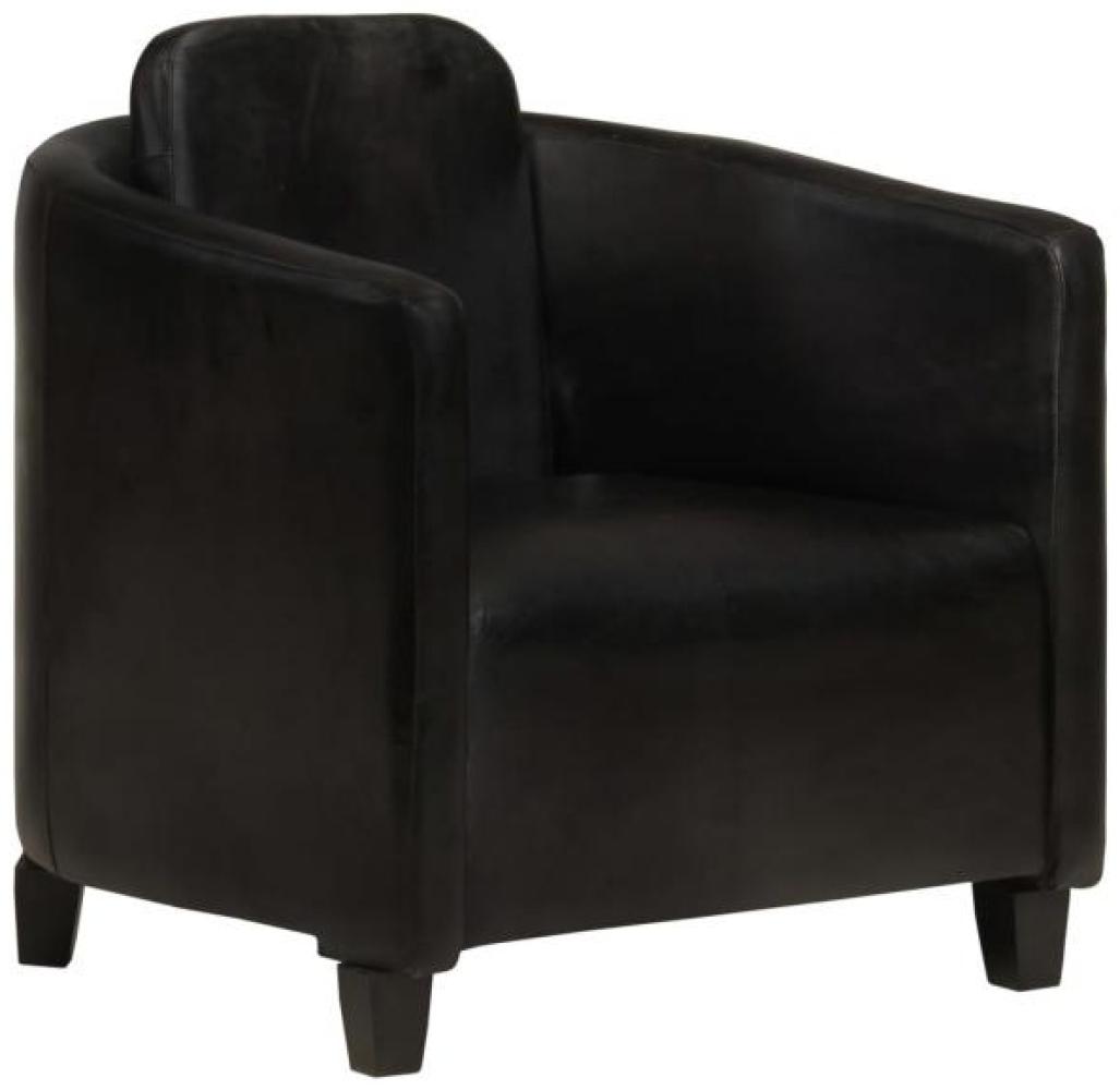 vidaXL Sessel Schwarz Echtleder [283764] Bild 1