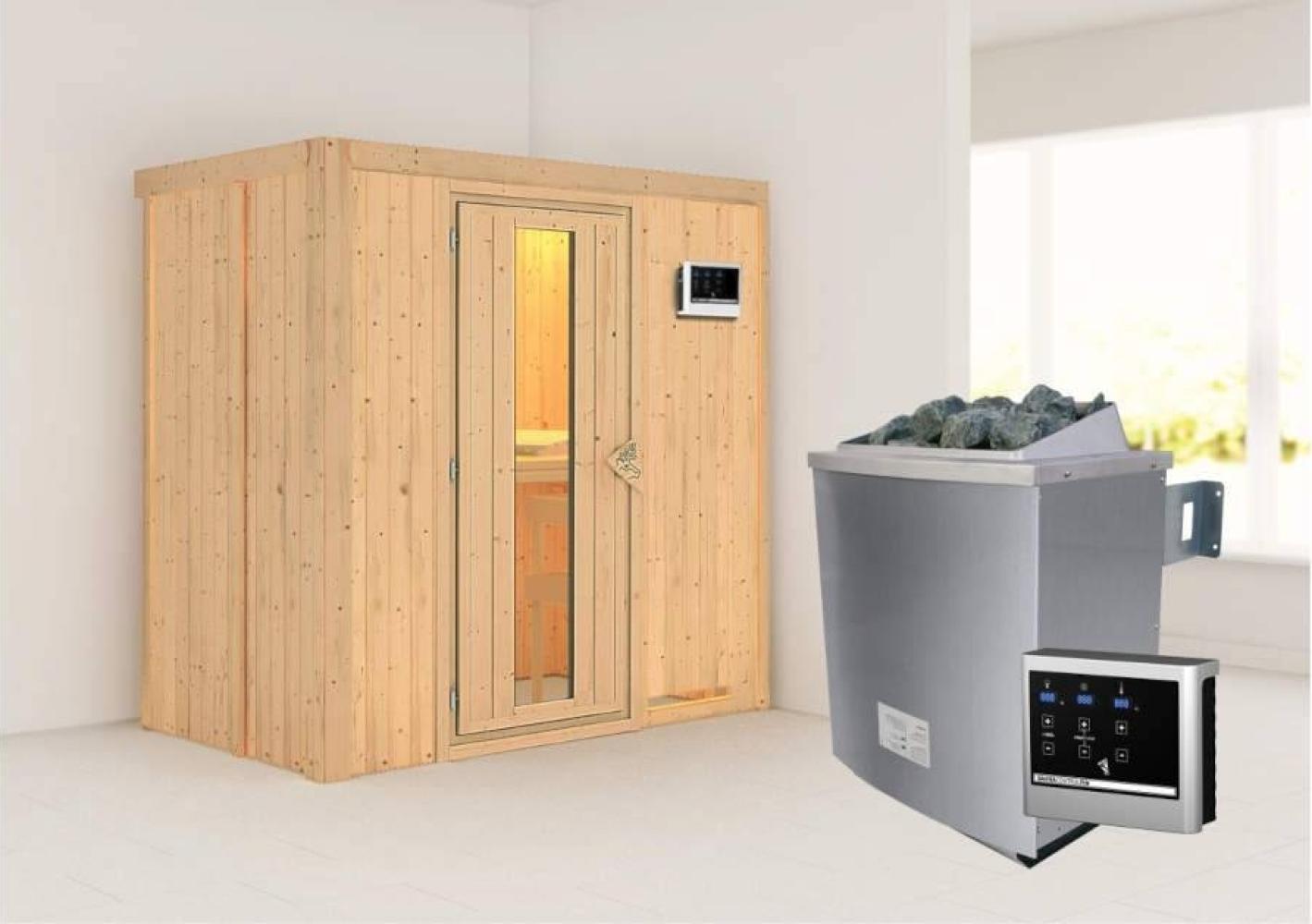 Karibu Sauna Variado + 9kW Saunaofen mit ext. Steuerung Easy Energiespartür Bild 1