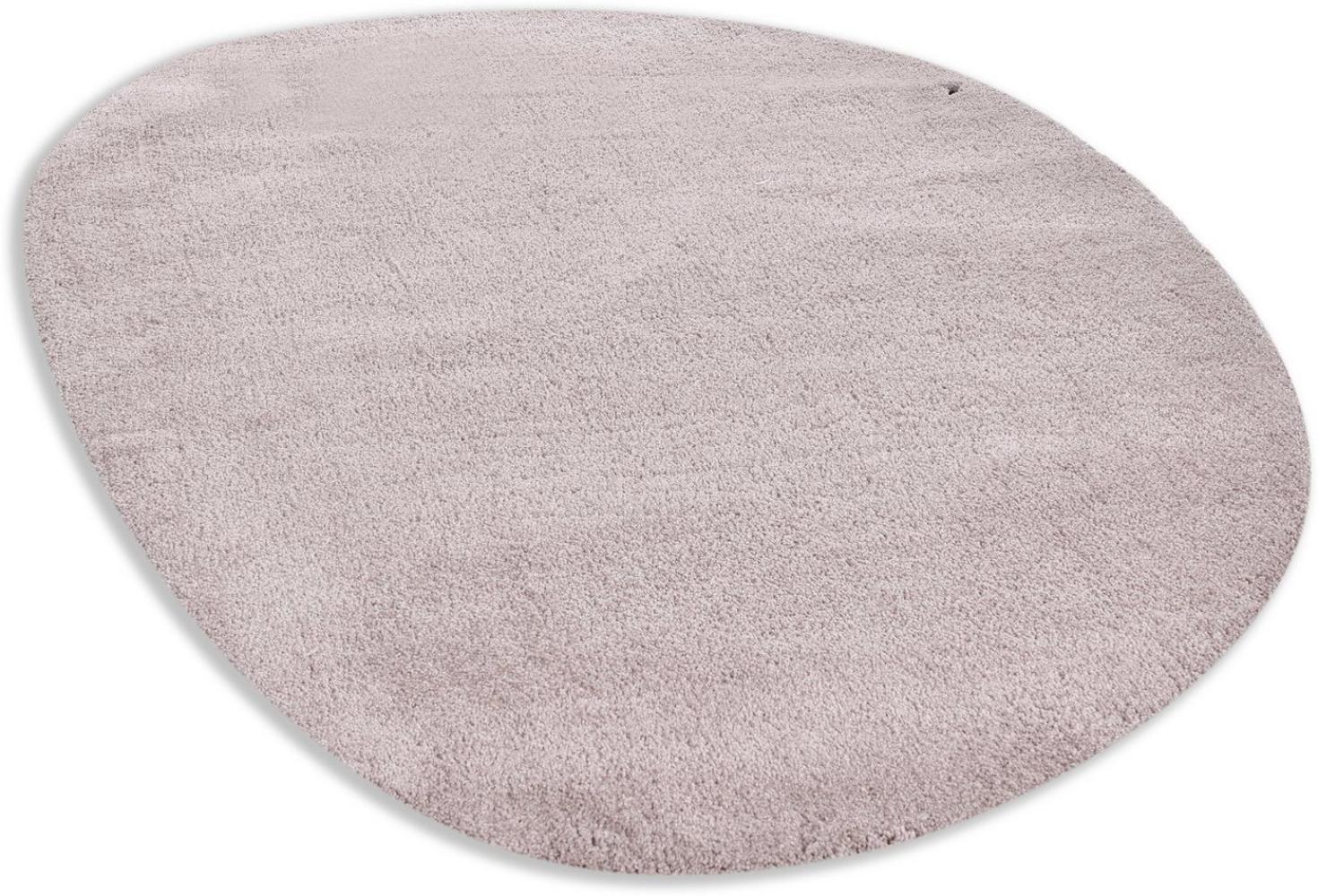 TOM TAILOR HOME Hochflor-Teppich Shaggy Teppich Cozy, oval, Höhe: 25 mm, Uni Farben, auch in Pastell Farben, ideal im Wohnzimmer & Schlafzimmer Bild 1