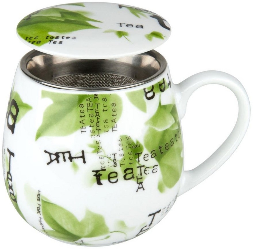 Könitz Becher mit Sieb und Deckel 420 ml Tea for you - Tea Collage / Teebecher Bild 1
