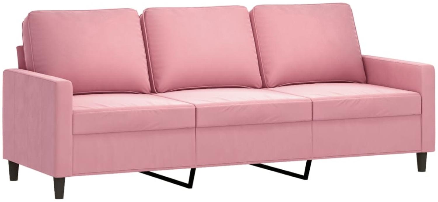 vidaXL 3-Sitzer-Sofa Rosa 180 cm Samt 359212 Bild 1