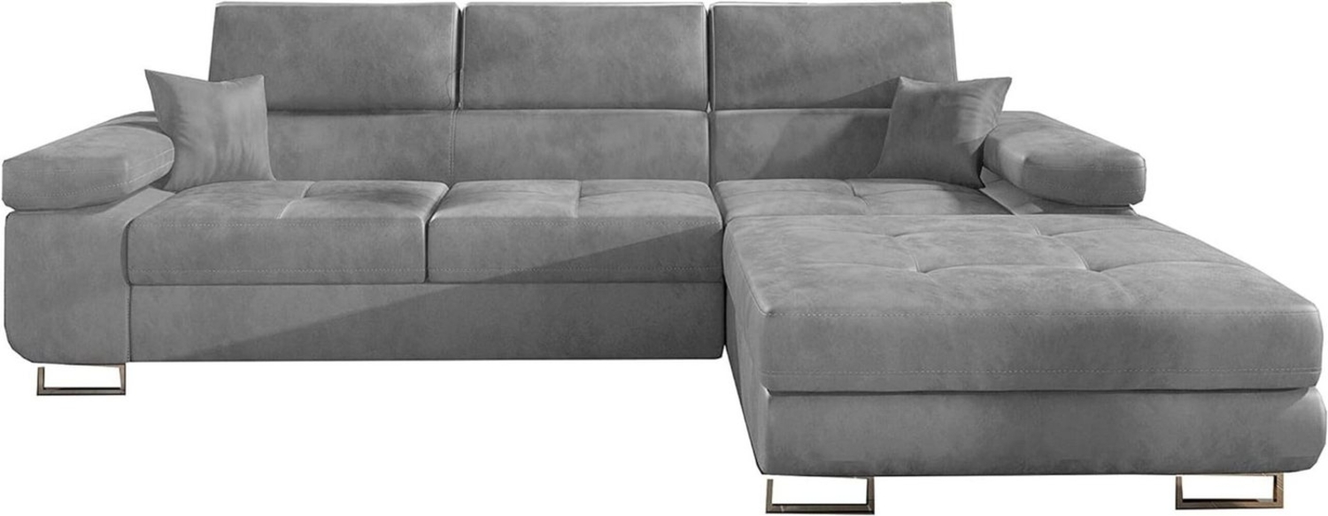 MOEBLO Ecksofa ALVARO, Eckcouch mit Bettfunktion Couch L-Form Polstergarnitur Wohnlandschaft Polstersofa mit Ottomane Couchgranitur Sofa, mit Schlaffunktion und Bettkasten, - (BxHxT): 280 x 90 x 205 cm Bild 1