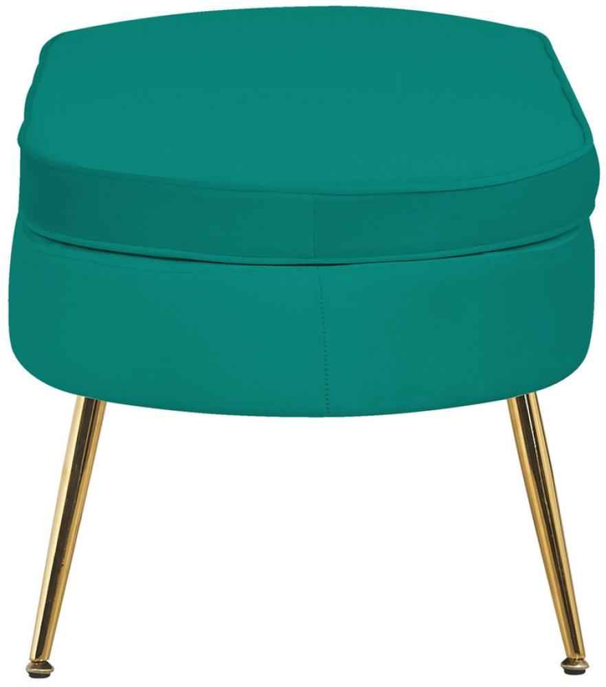 Sitzpouf Oval Samt Grün 99x44x40 cm Bild 1