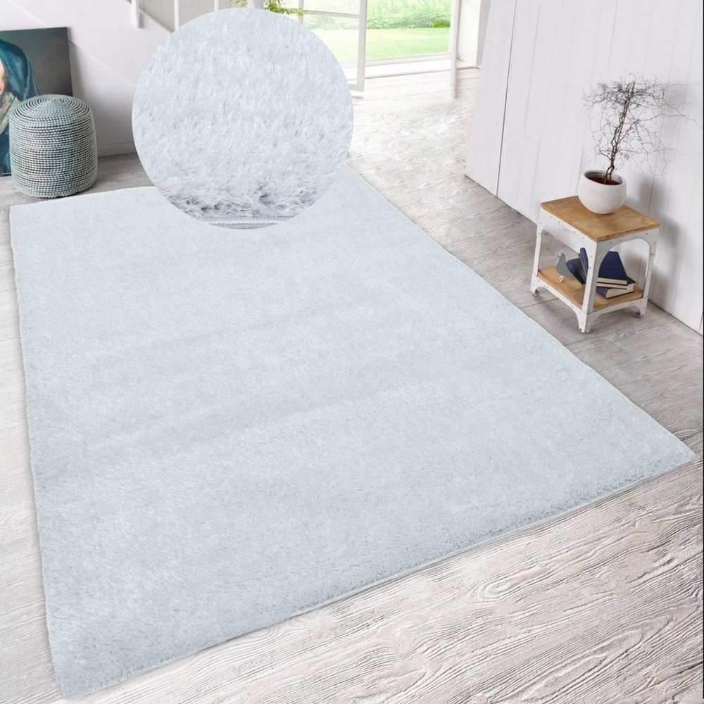 my home Hochflor-Teppich Malin, rechteckig, Höhe: 43 mm, Shaggy in Uni-Farben, einfarbig, leicht glänzend, besonders weich Bild 1