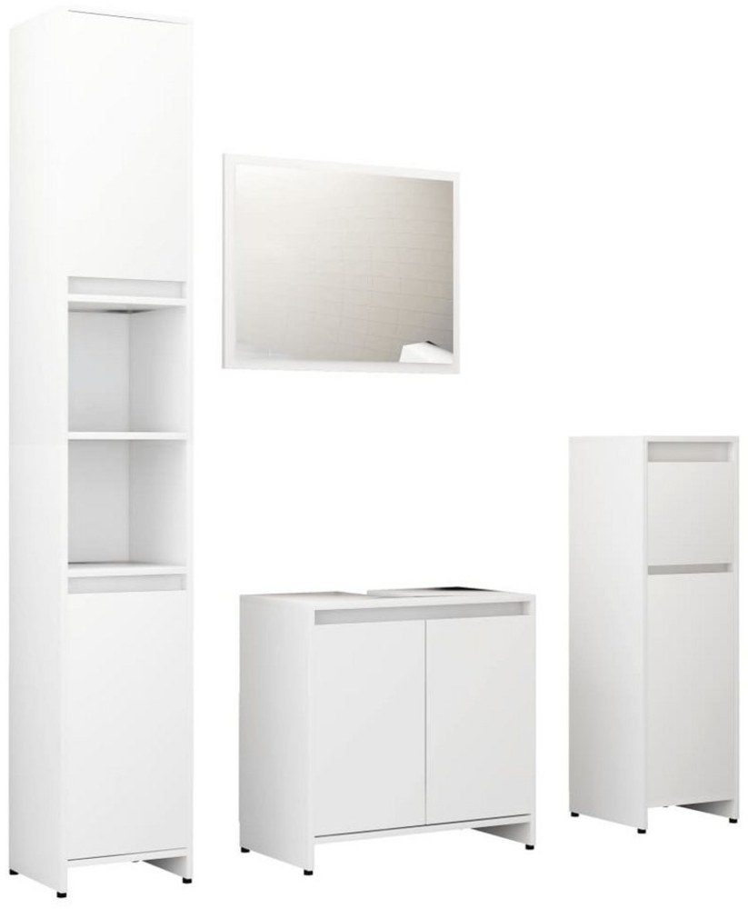 DOTMALL Badmöbel-Set mit Hochschrank, Mittlerer Schrank, Unterschrank& Spiegel (4-St) Bild 1