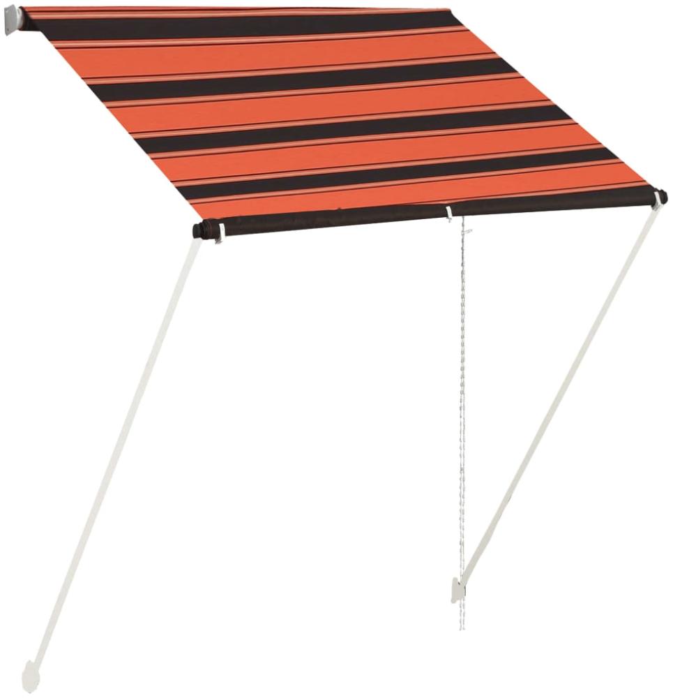 vidaXL Einziehbare Markise 150×150 cm Orange und Braun 145894 Bild 1