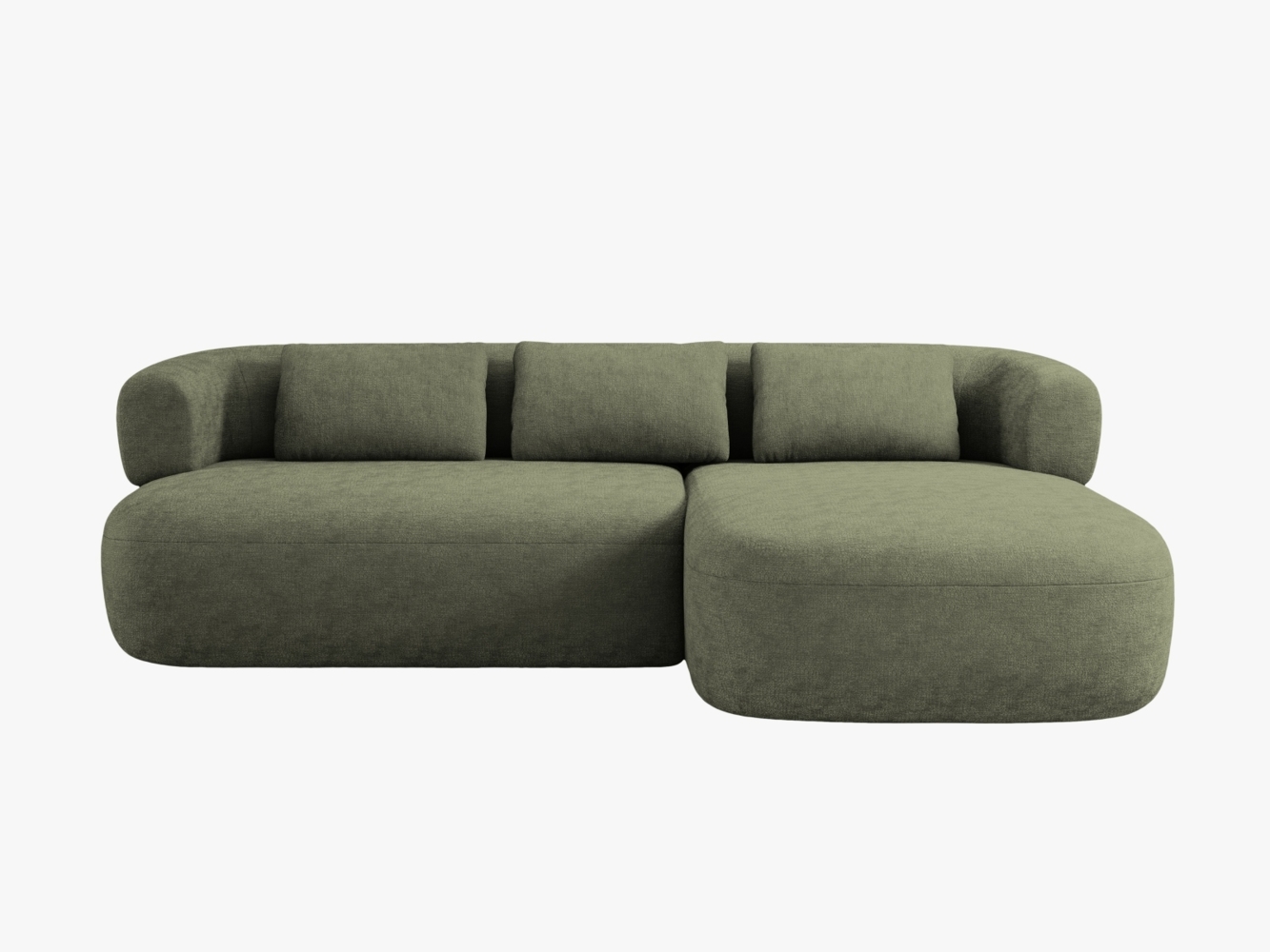 Micadoni 5-Sitzer Ecksofa Jenny Rechts Chenille Perfect Harmony Grün Bild 1