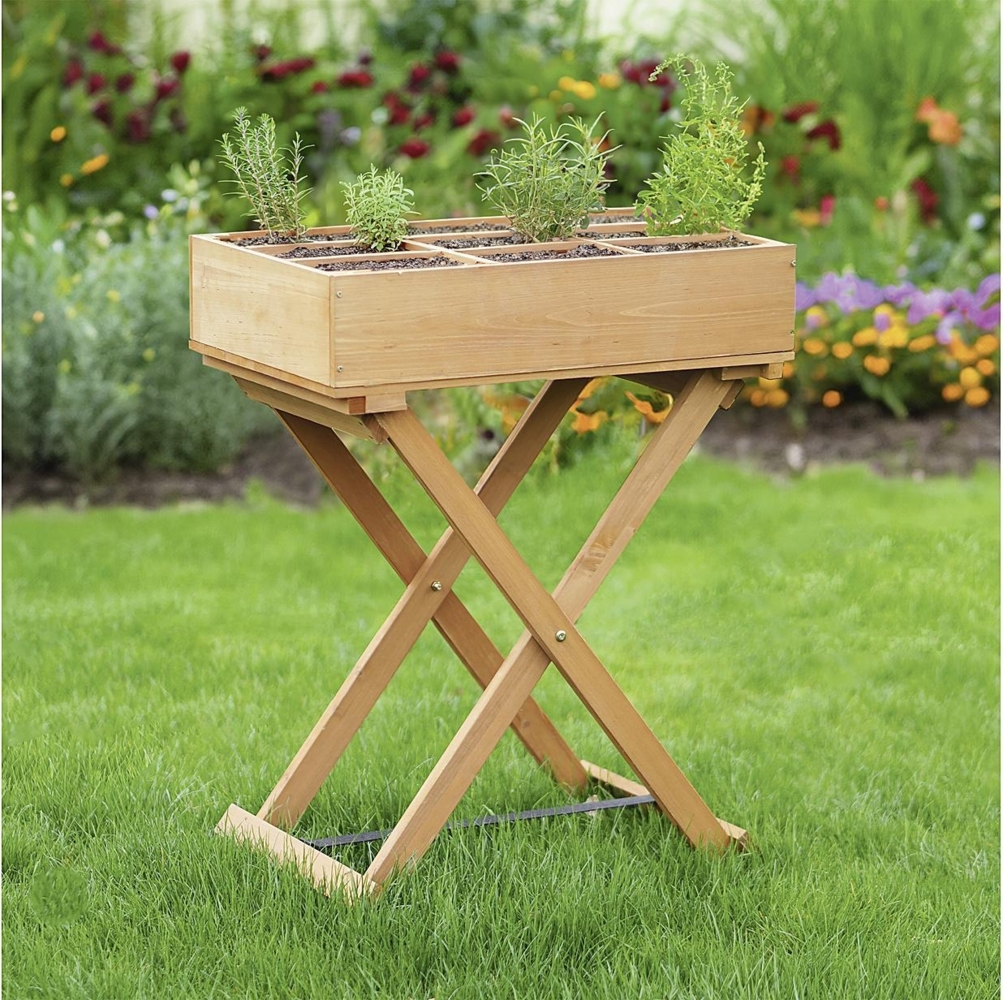 HI 62927 Kräuter Hochbeet aus Holz Bild 1