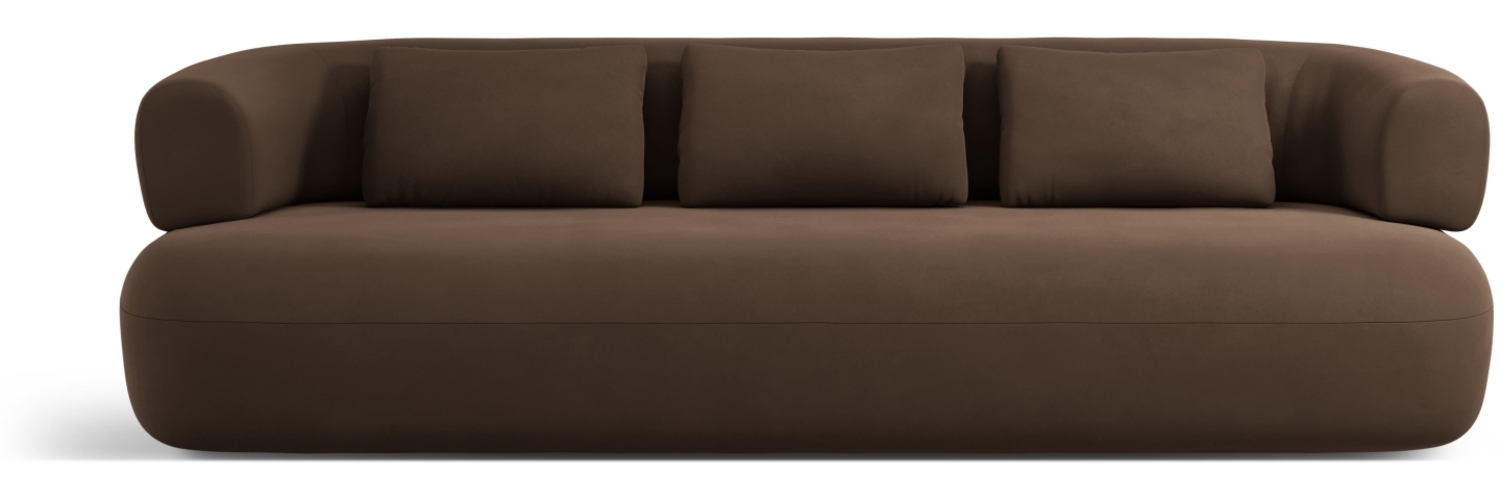 Micadoni Sofa Jenny 4-Sitzer Samt Salvador Schokolade Bild 1