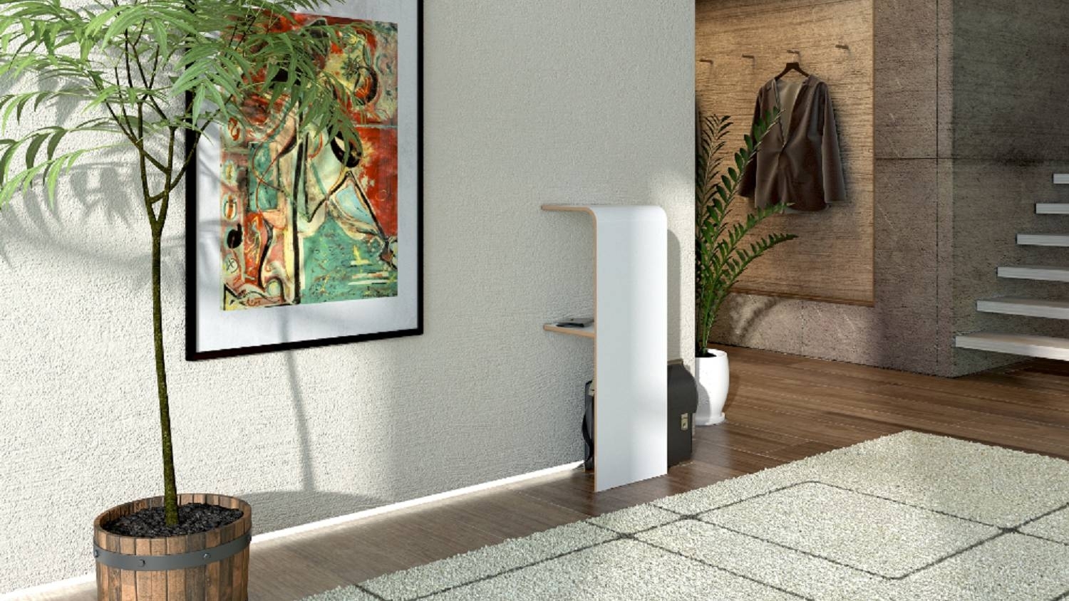 Find Regal, Weiß, 85 x 25 x 31 cm Bild 1