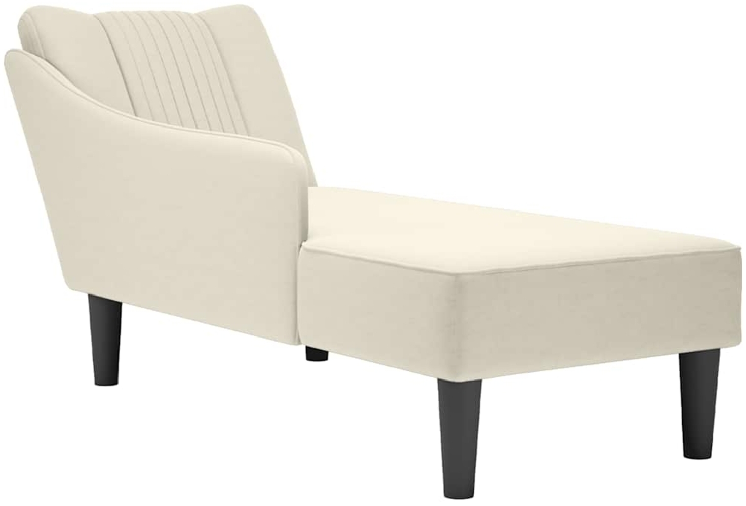 vidaXL Chaiselongue mit Rechter Armlehne Creme Samt 4009799 Bild 1